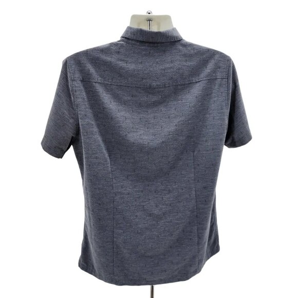 Vuori Mens Shirt Large Bridge Button Down Vintage Charcoal Pattern Lightweight - Picture 3 of 7